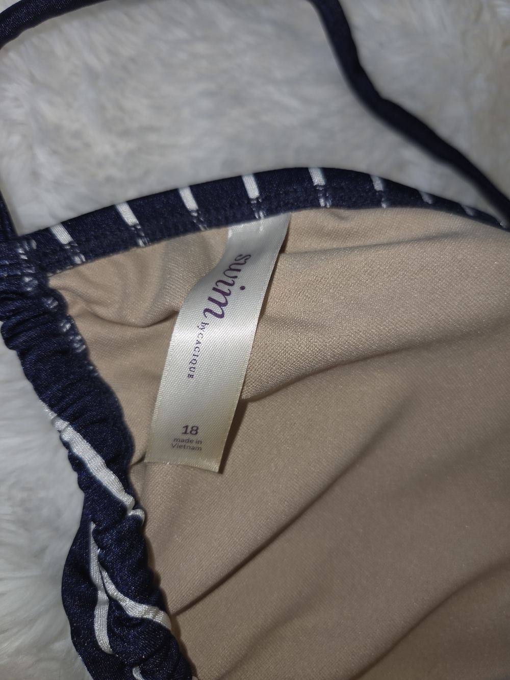 Red and White & Blue Striped LANE BRANT PLUS 18/20 2PC Bikini - Picture 5 of 5